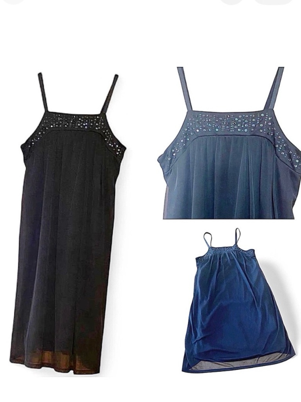 Iz Byer California Black Sequin Dress Women 16 Adjustable Tie Back Party Evening